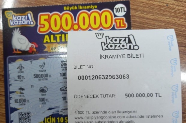 10 Liralık Oynadı, 500 Bin Lira Kazandı!